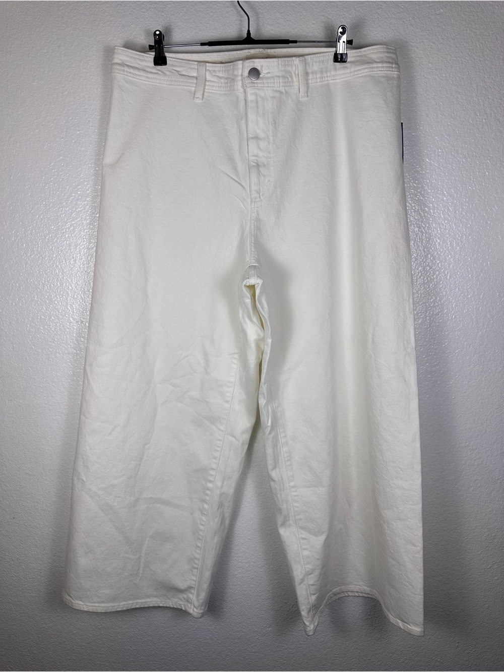 Universal Thread Women's Wide Leg White Denim Jeans Stretch Juniors Size 17